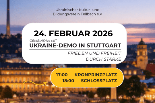 Ukraine Demo Stuttgart 24. Februar 2026 – Frieden und Freiheit durch Stärke