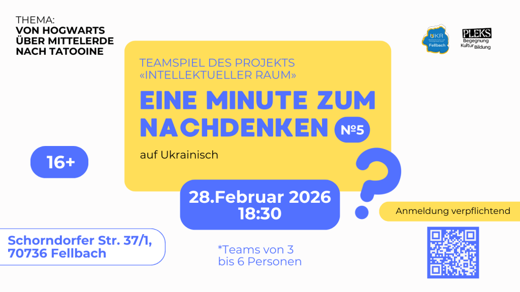 Ukrainisches Teamspiel „Eine Minute zum Nachdenken“ in Fellbach