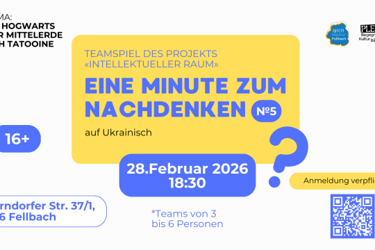 Ukrainisches Teamspiel „Eine Minute zum Nachdenken“ in Fellbach