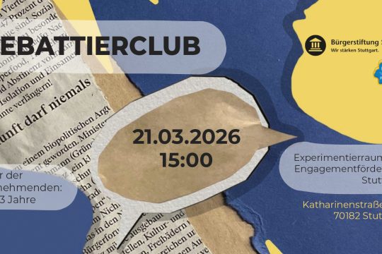 Debattierclub Stuttgart am 21.03.2026 – Diskussion, Argumentation und Jugenddebattentraining